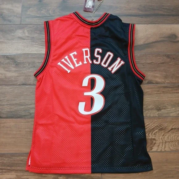 Allen Iverson Jersey Mens Medium Mitchell & Ness 2000 Split Swingman 76ers - Picture 7 of 11